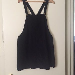 Xhilaration Black Corduroy Overall Skirt Jumper